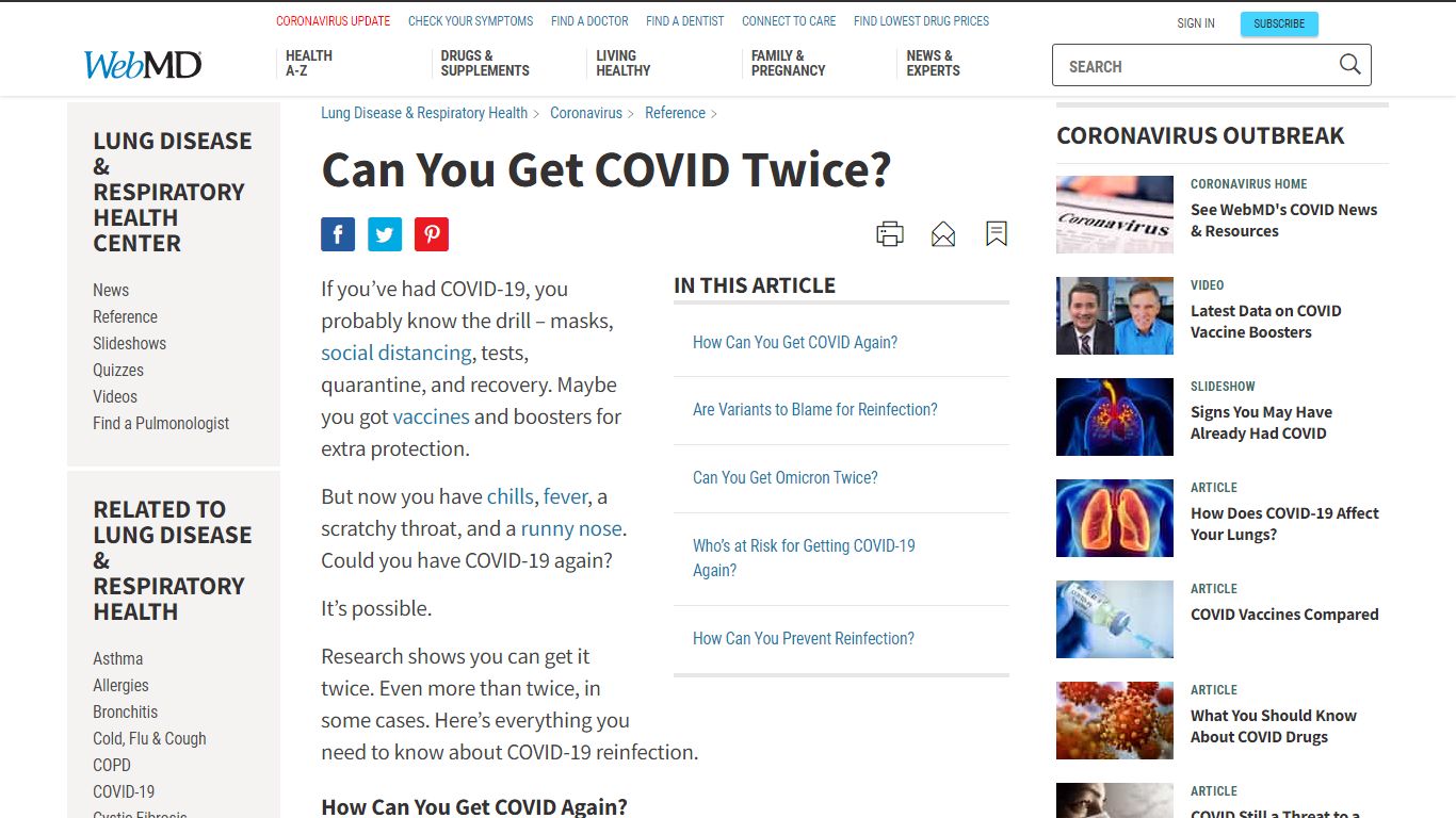 Can You Get COVID Twice? - WebMD